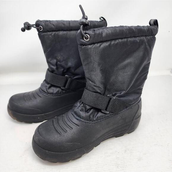 Northside Black Snow Boots Kids Winter Boots Adjustable Water Resistant Size 4 - Picture 7 of 11